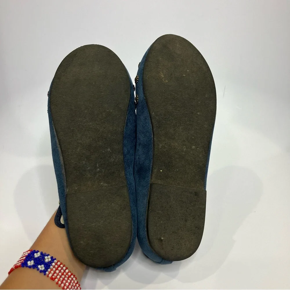 Joyfolie dark teal blue hazel mary Jane shoes flats gold accents girls size‎ 5 Y